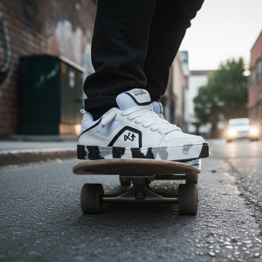 Calzado deportivo Lokal Skate Unisex Blanco x Negro