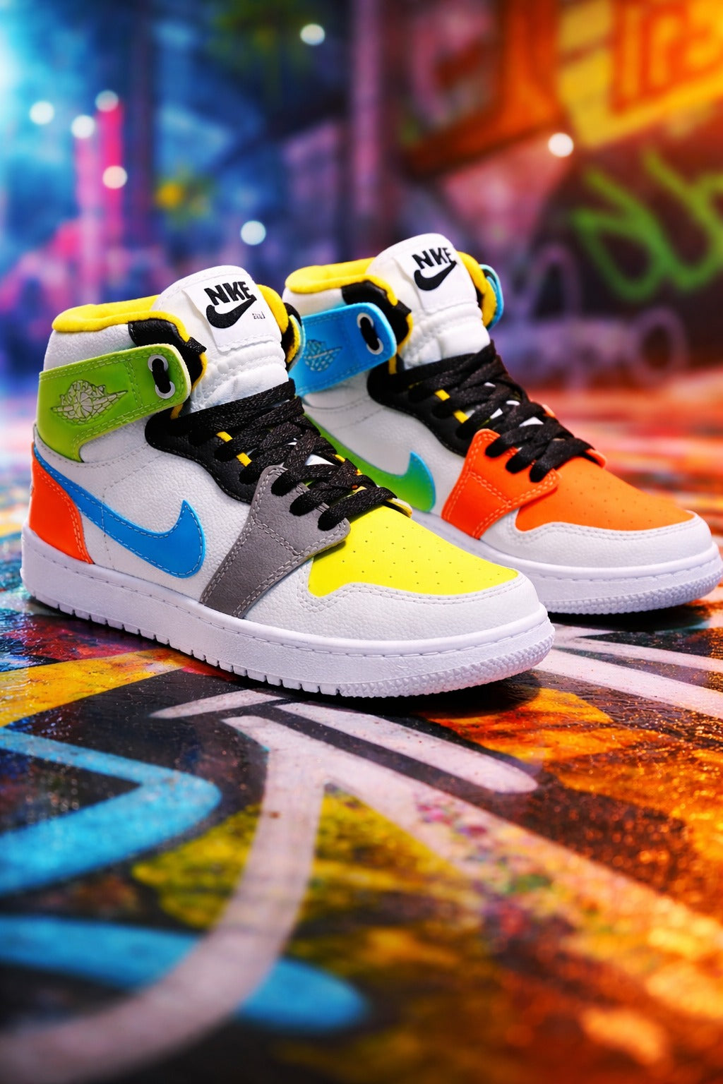 Jordán Retro 1 Neón White