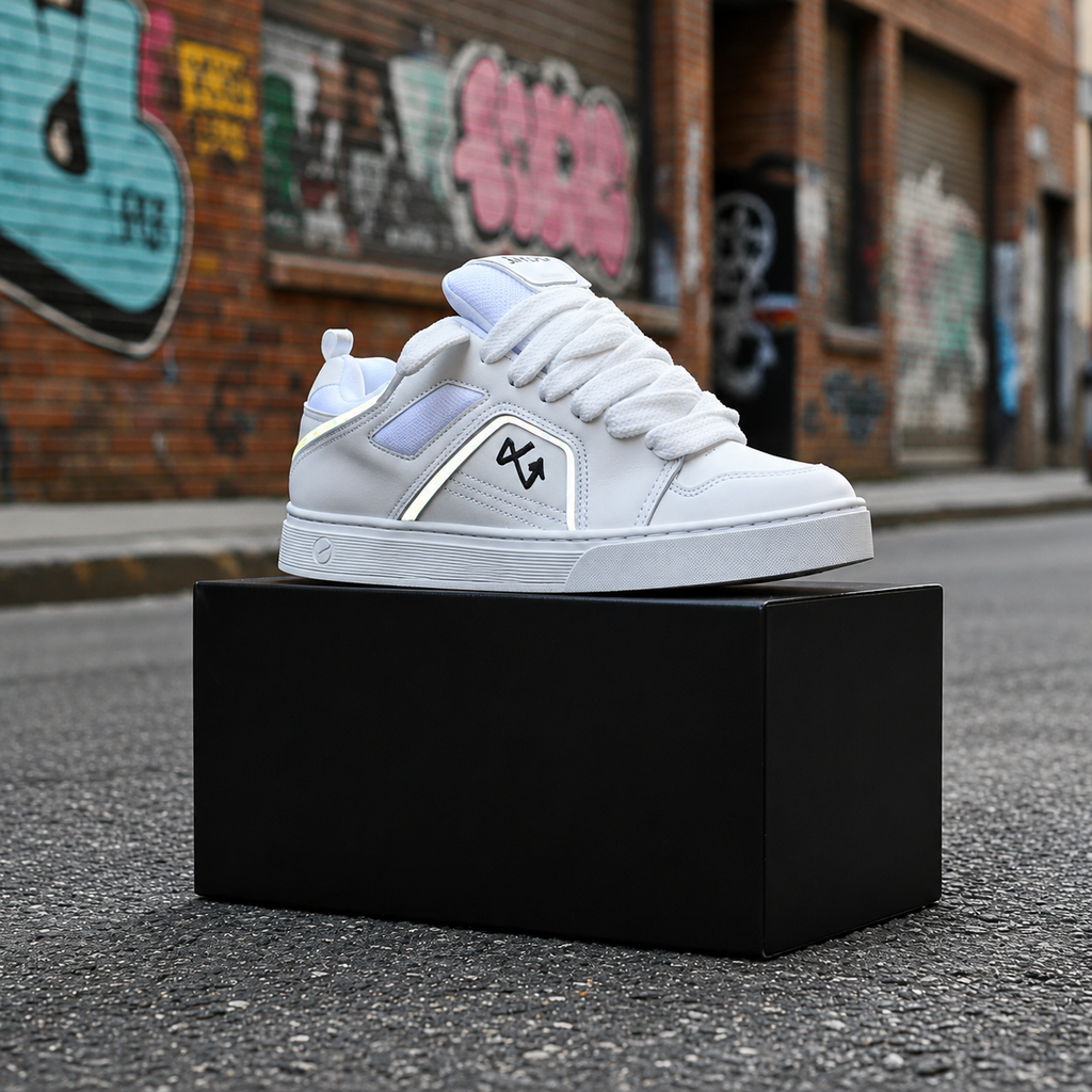 Calzado  Lokal Skate Unisex Blanco x Negro