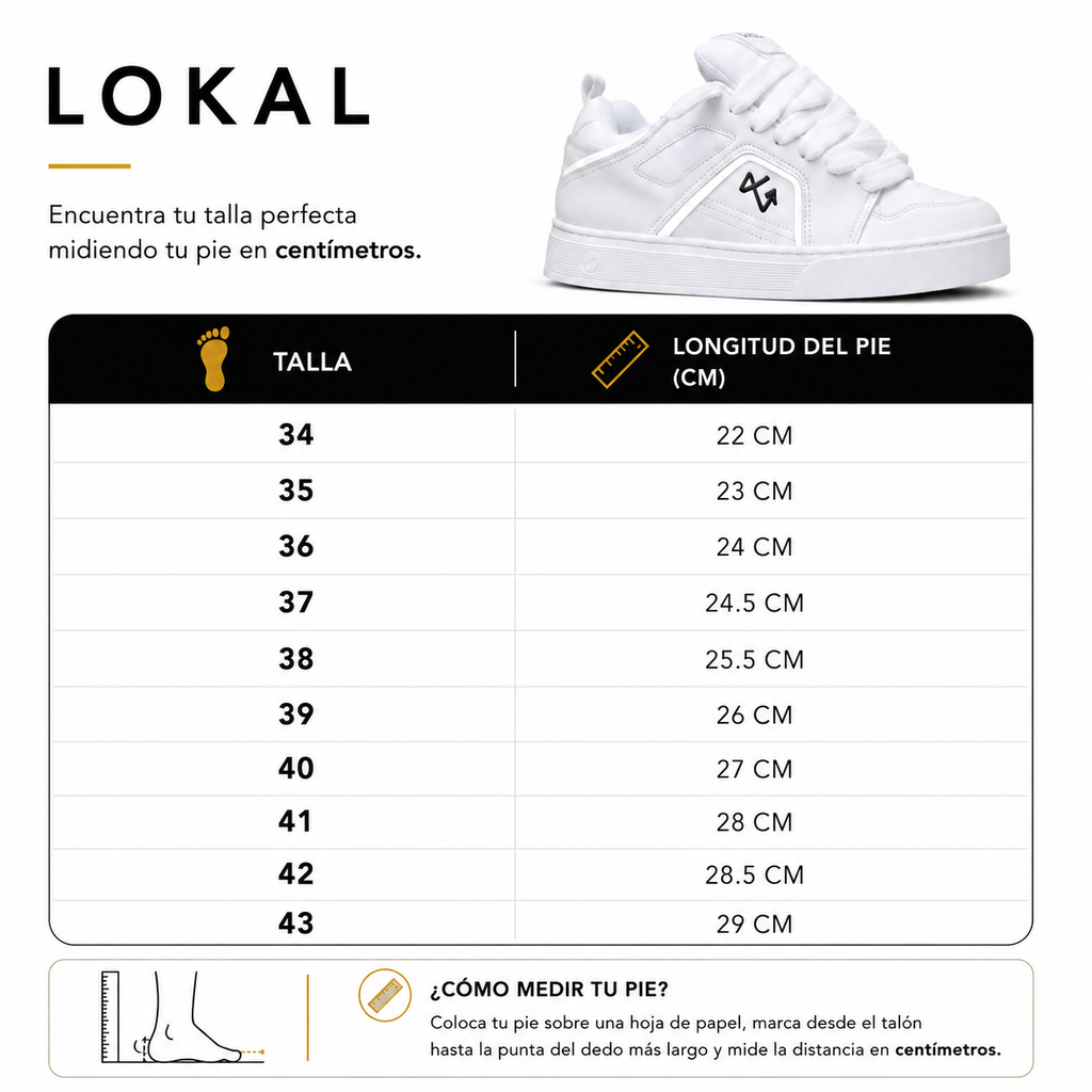 Calzado deportivo Lokal Skate Unisex Blanco