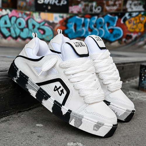 Calzado  Lokal Skate Unisex Blanco x Negro