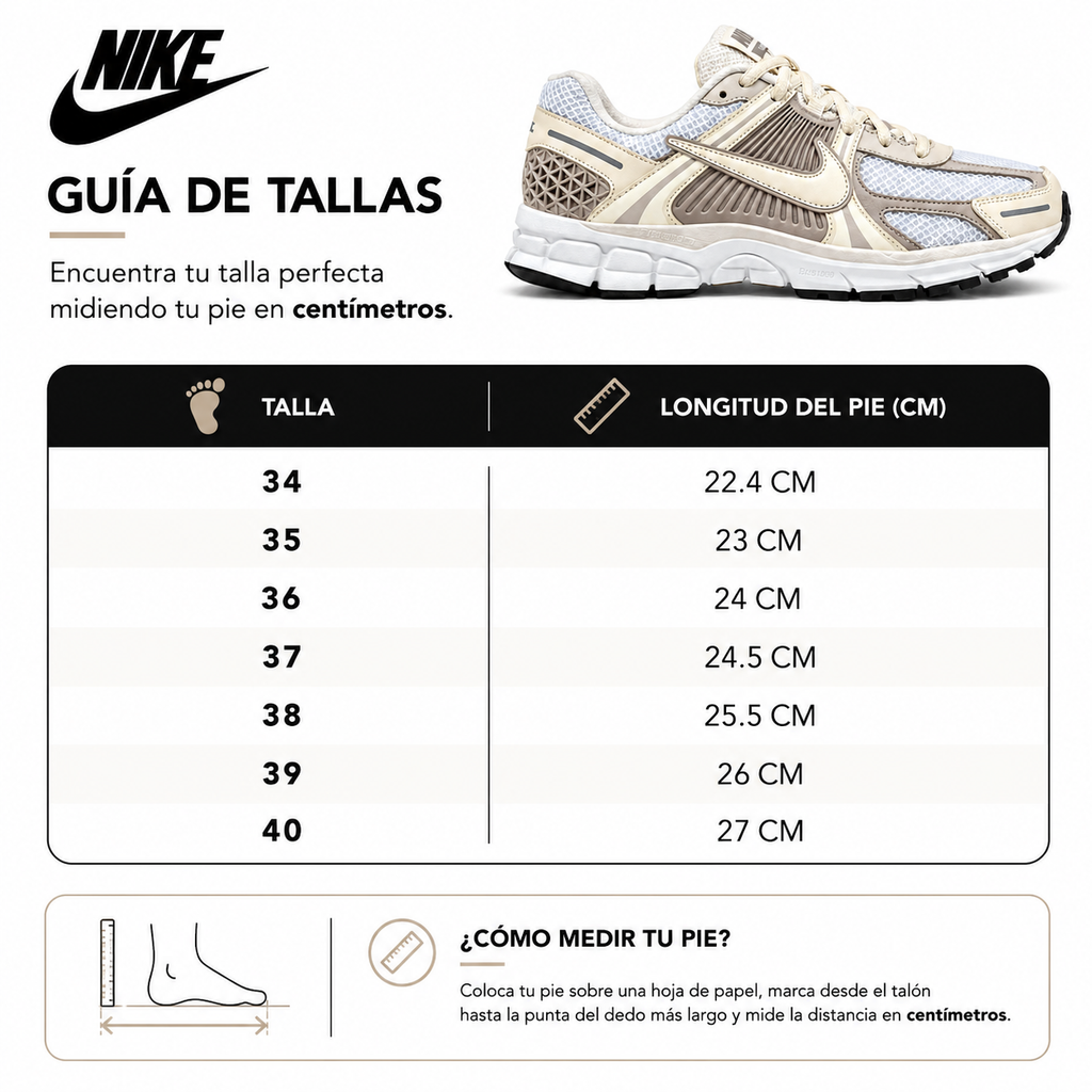 Tenis Nike VOMERO 5 Crema